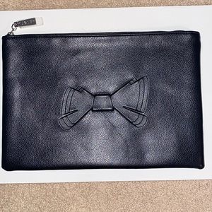 Black zippered clutch